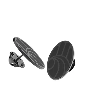 Clothing Left Hand Men Left Hand Enamel Badge Black