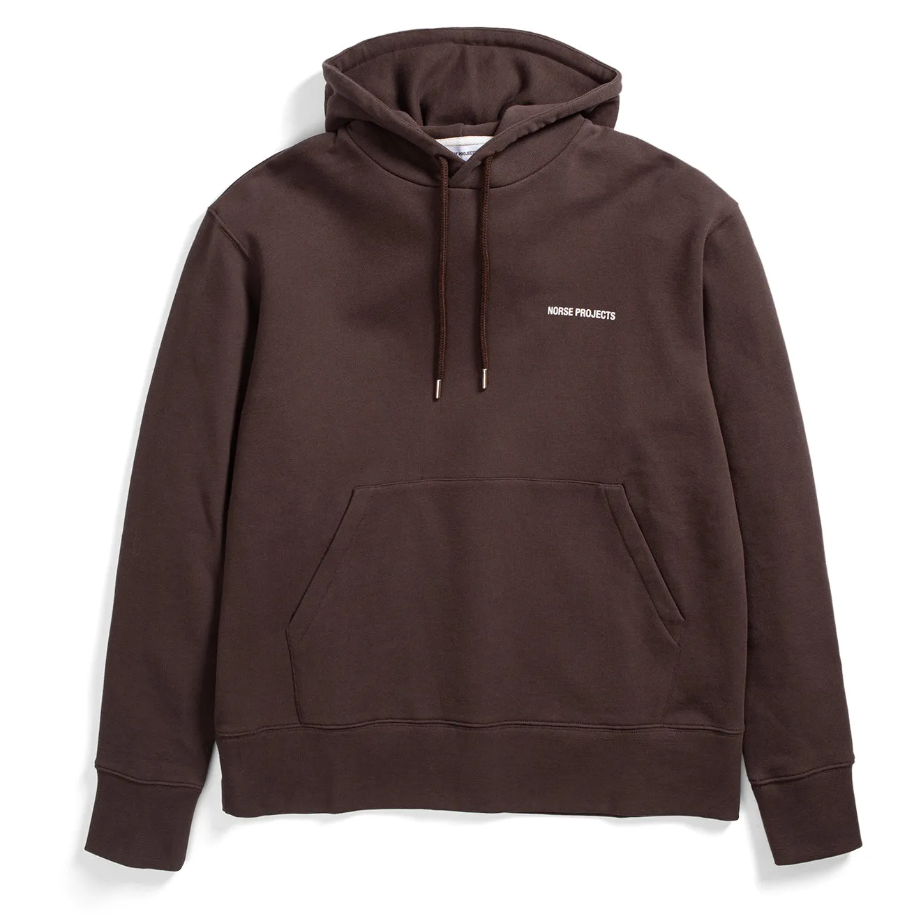 Clothing Norse Projects Men Norse Projects Arne Logo Hoodie Heathland Brown