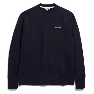 Clothing Norse Projects Men Norse Projects Arne Logo Sweat Dark Navy