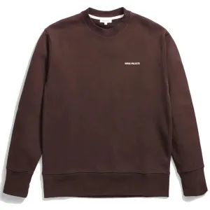 Clothing Norse Projects Men Norse Projects Arne Logo Sweat Heathland Brown