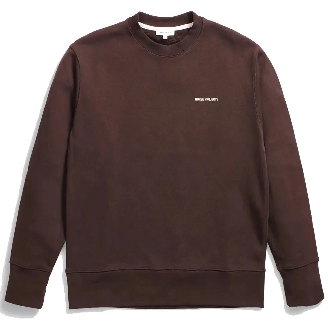 Clothing Norse Projects Men Norse Projects Arne Logo Sweat Heathland Brown