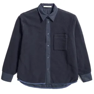 Clothing Norse Projects Men Norse Projects Ulrik Reversible Fleece Overshirt Dark Navy