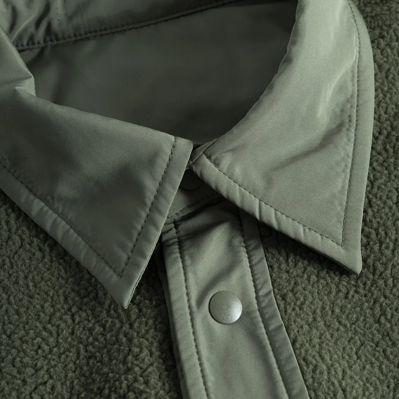 Clothing Norse Projects Men Norse Projects Ulrik Reversible Fleece Overshirt Ivy Green