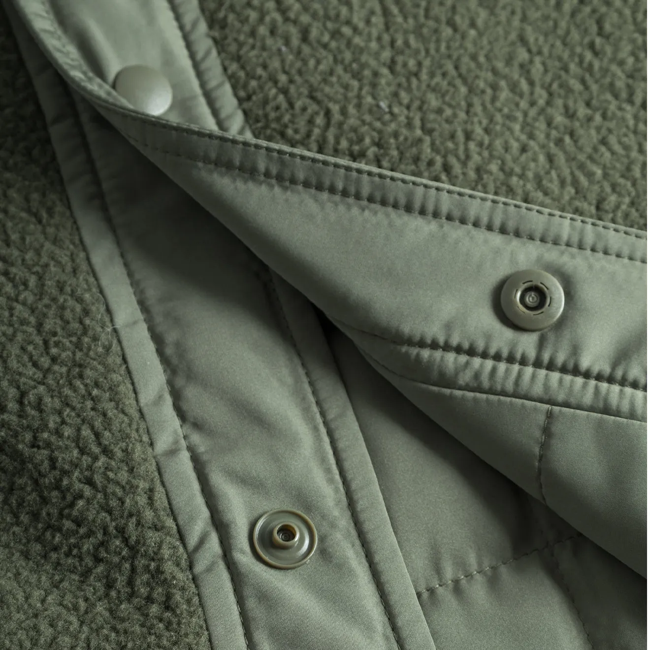 Clothing Norse Projects Men Norse Projects Ulrik Reversible Fleece Overshirt Ivy Green
