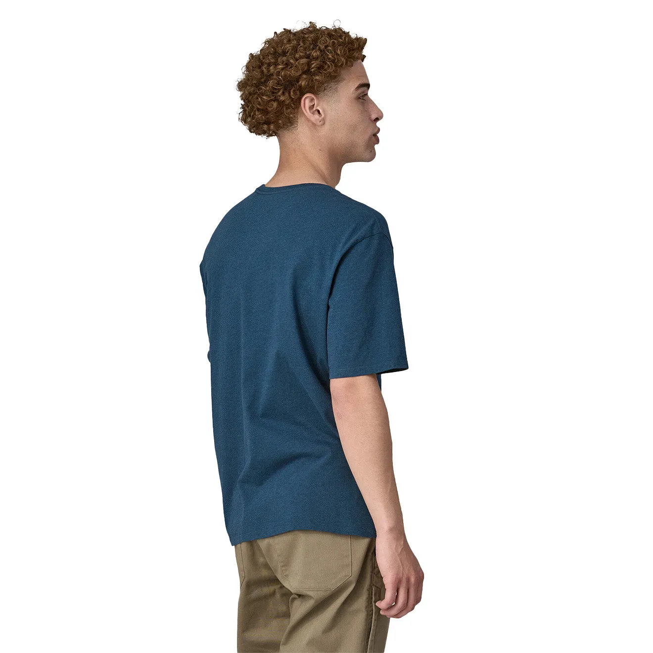 Clothing Patagoniat-shirts Men Patagonia Daily Pocket Tee Tidepool Blue