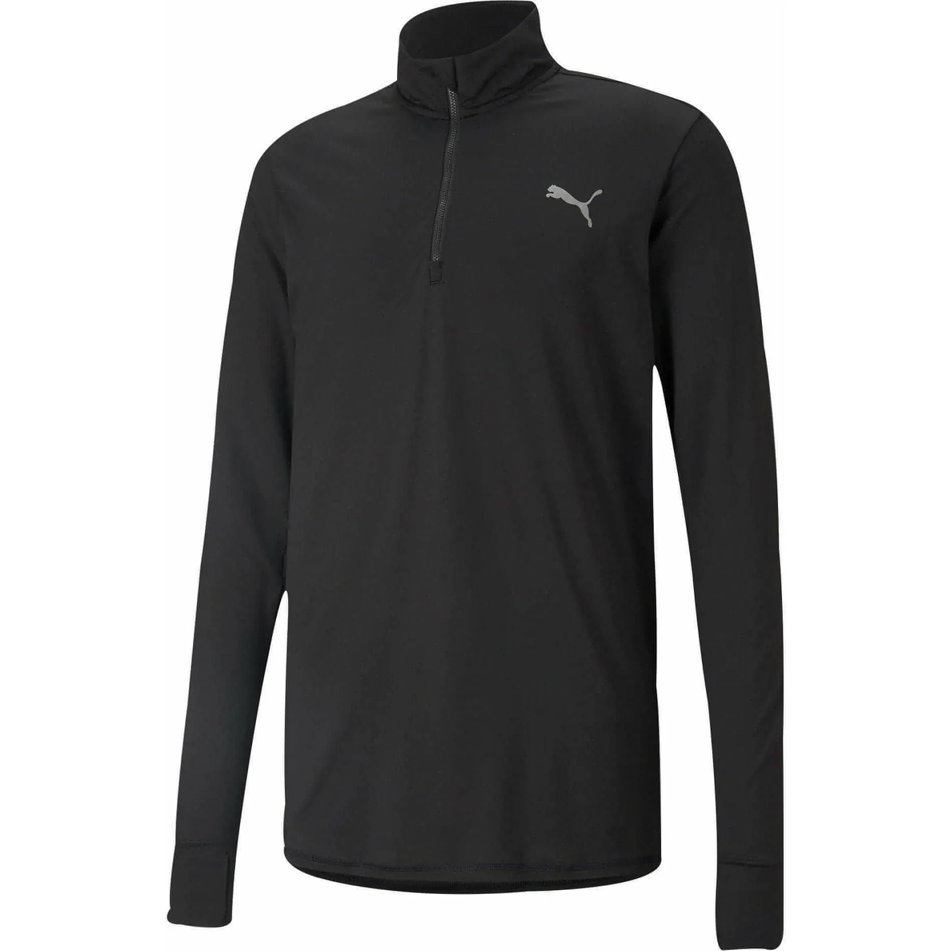 Clothing Puma  Men Puma Favourite Half Zip Long Sleeve Mens Running Top - Black