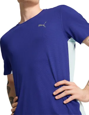 Clothing Puma  Men Puma Run Favourite Short Sleeve Mens Running Top - Blue
