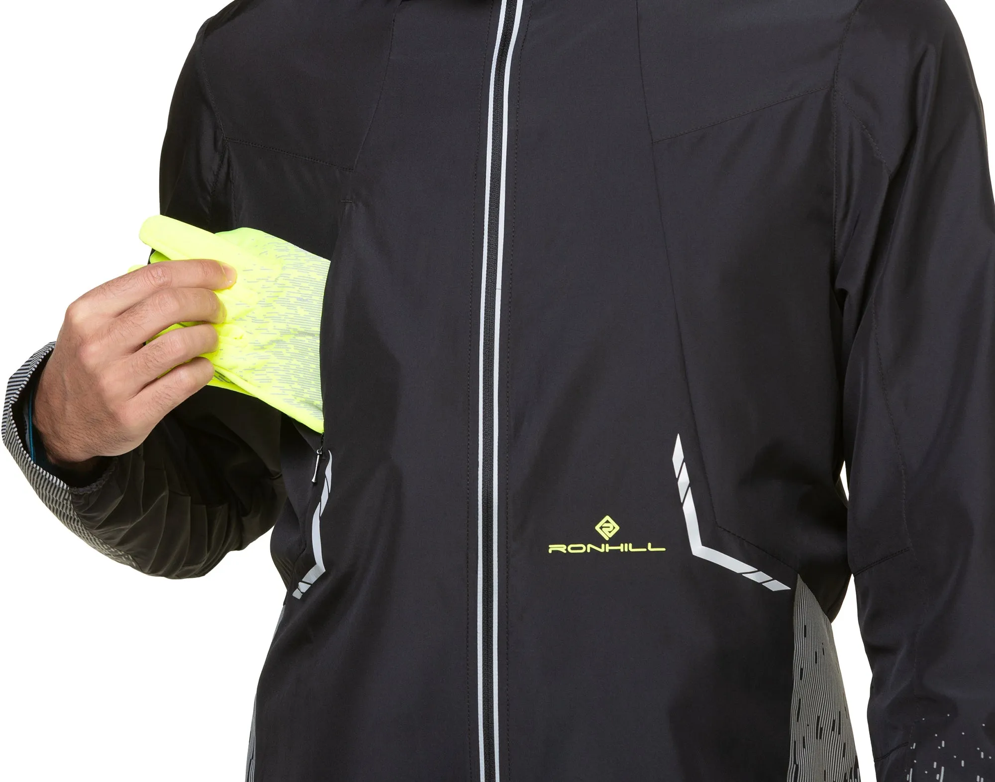 Clothing Ronhill  Men Ronhill Tech Reflect Mens Running Jacket - Black