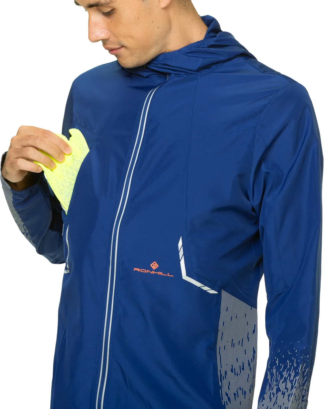 Clothing Ronhill  Men Ronhill Tech Reflect Mens Running Jacket - Blue