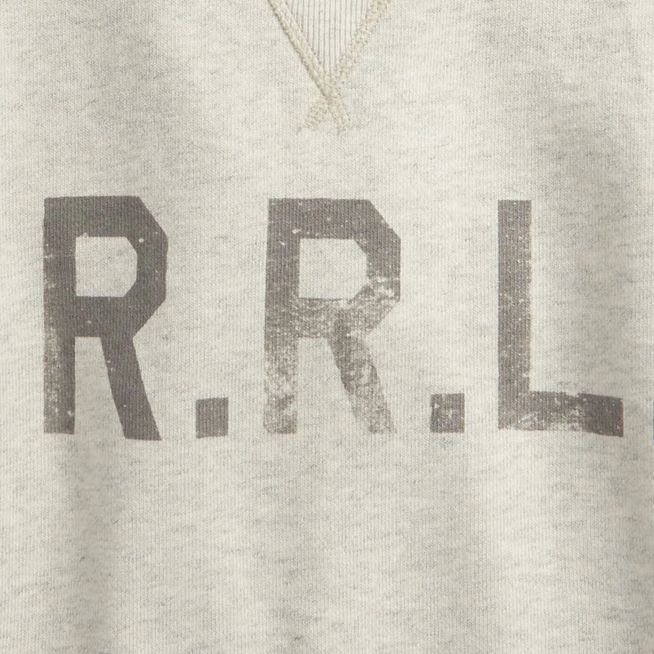Clothing Rrl By Ralph Lauren Men RRL by Ralph Lauren Logo Fleece Pullover Oatmeal Heather