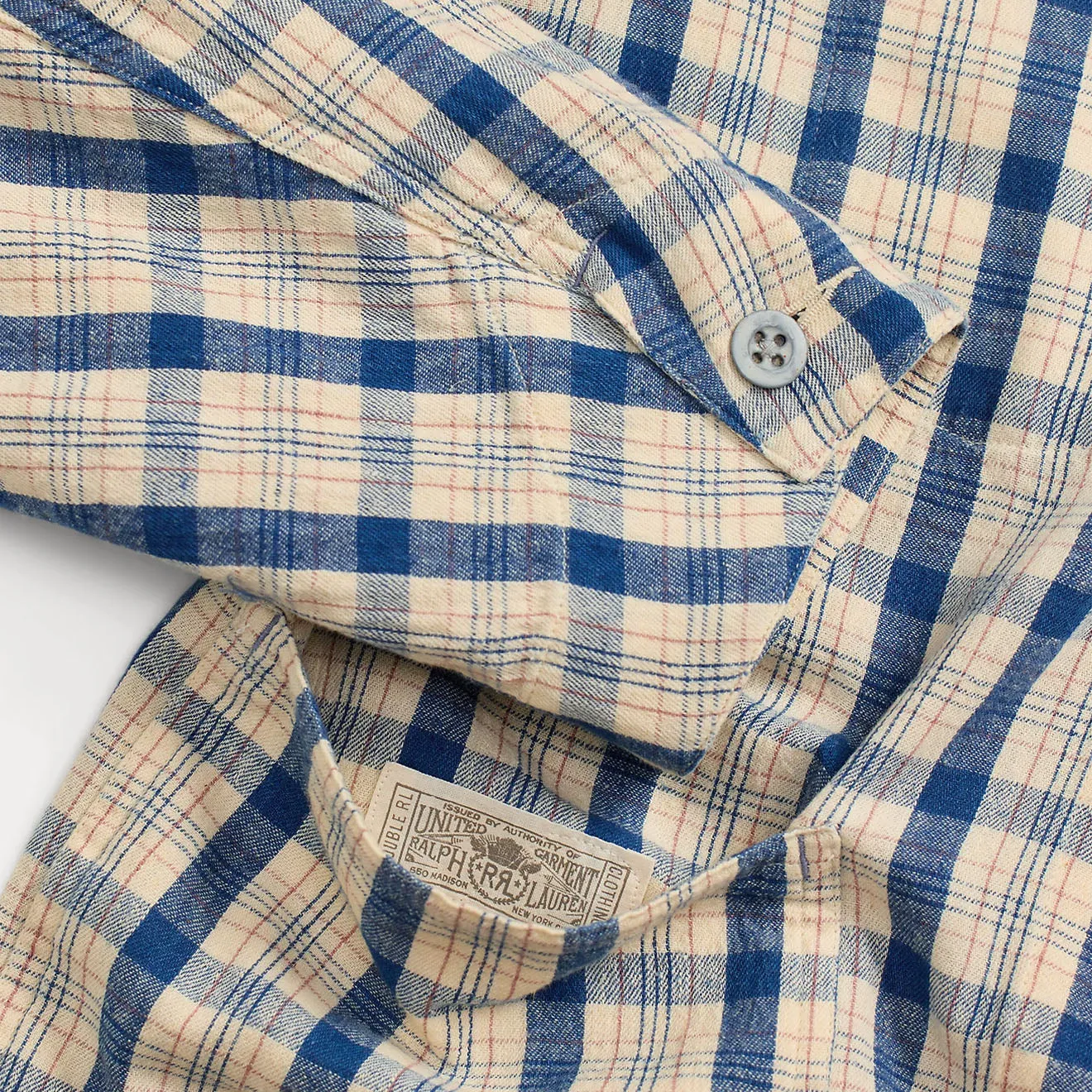 Clothing Rrl By Ralph Lauren Men RRL By Ralph Lauren Norfolk Long Sleeve Sport Shirt Indigo Plaid Multi
