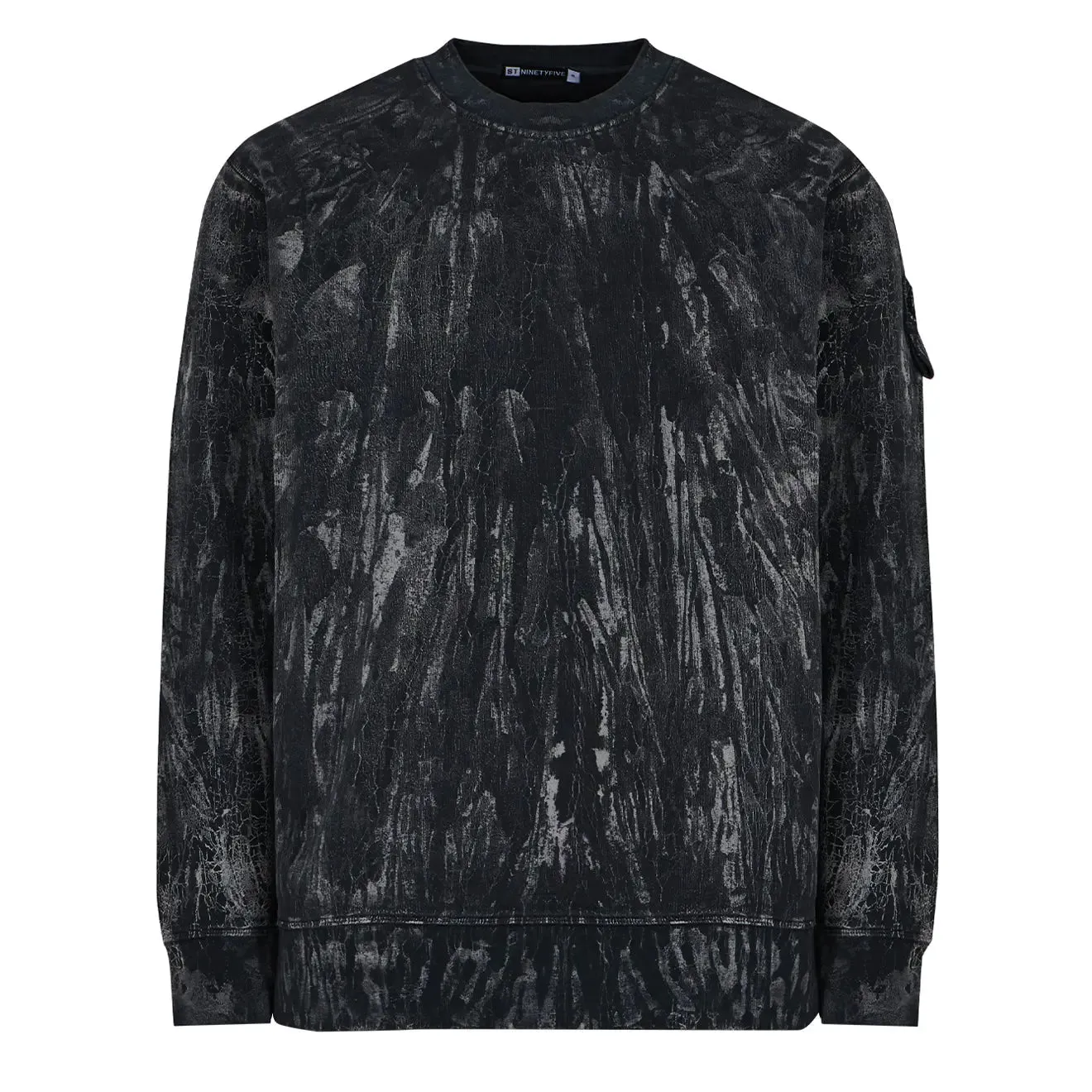 Clothing St95 Men ST95 Oversized Plaster Crew Sweat Black