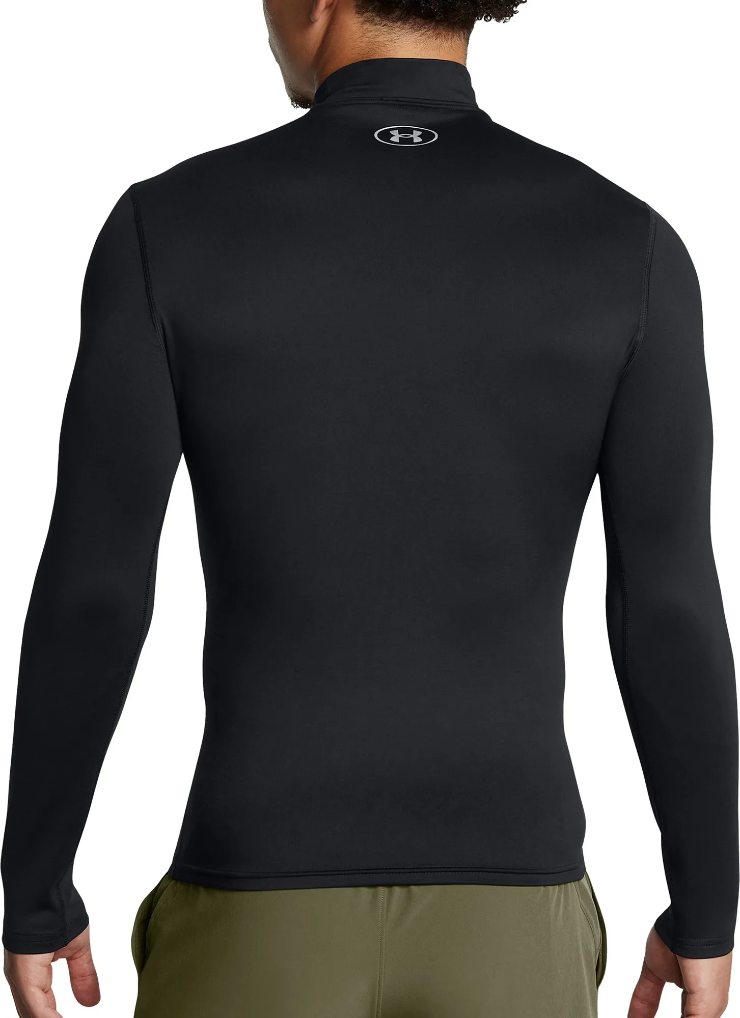 Clothing Under Armour  Men Under Armour ColdGear Elite Compression Mock Long Sleeve Mens Running Top - Black