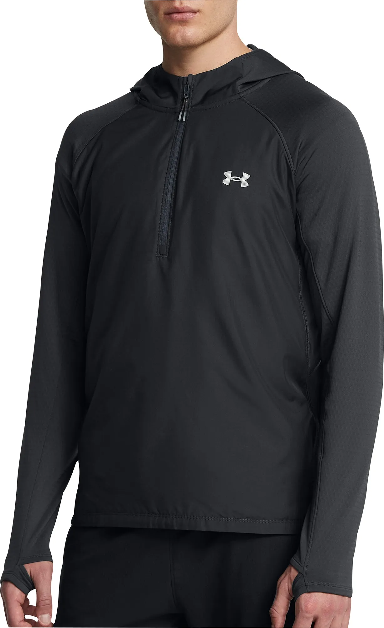 Clothing Under Armour  Men Under Armour Launch Trail Half Zip Long Sleeve Mens Running Top - Grey