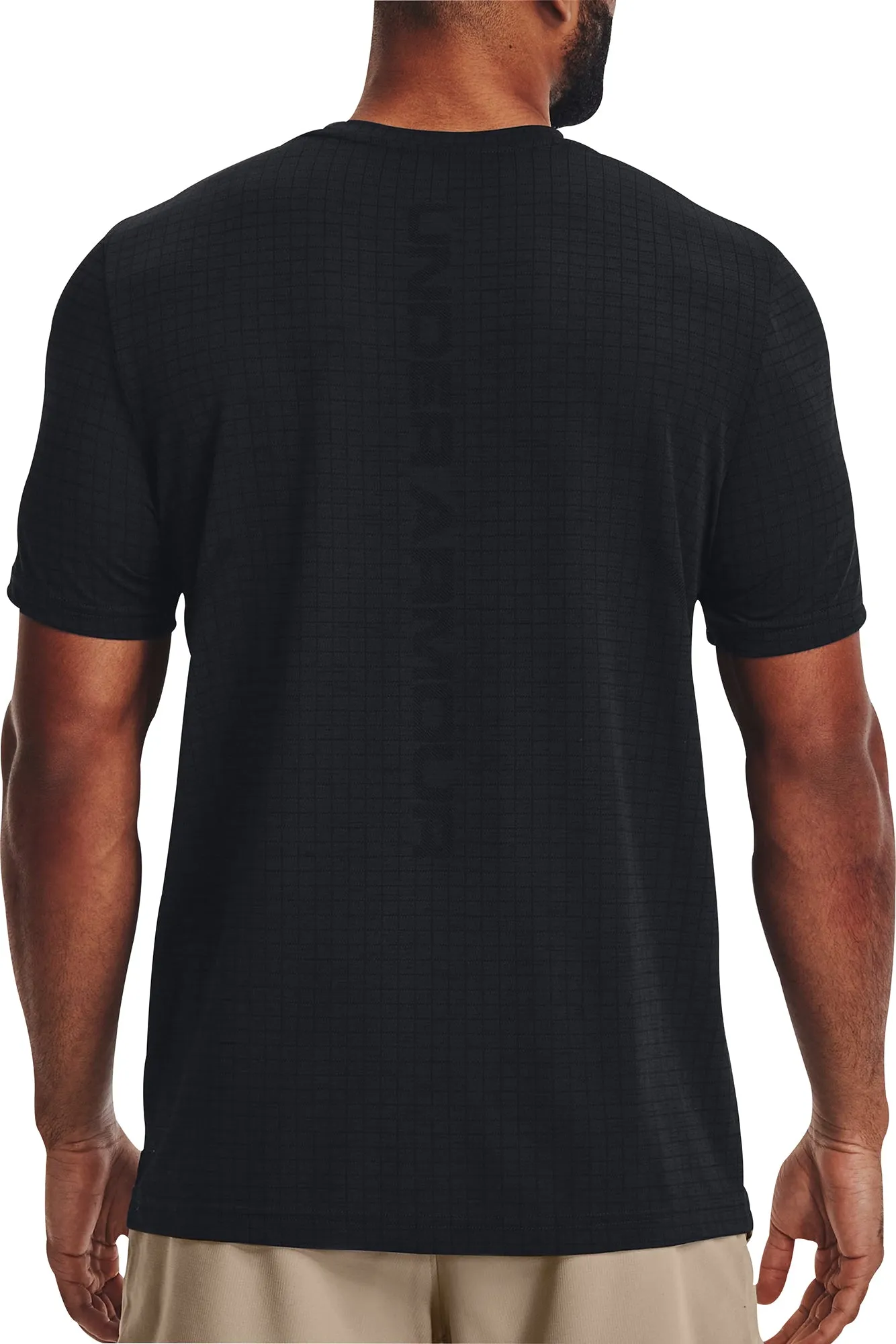 Clothing Under Armour  Men Under Armour Seamless Grid Short Sleeve Mens Training Top - Black