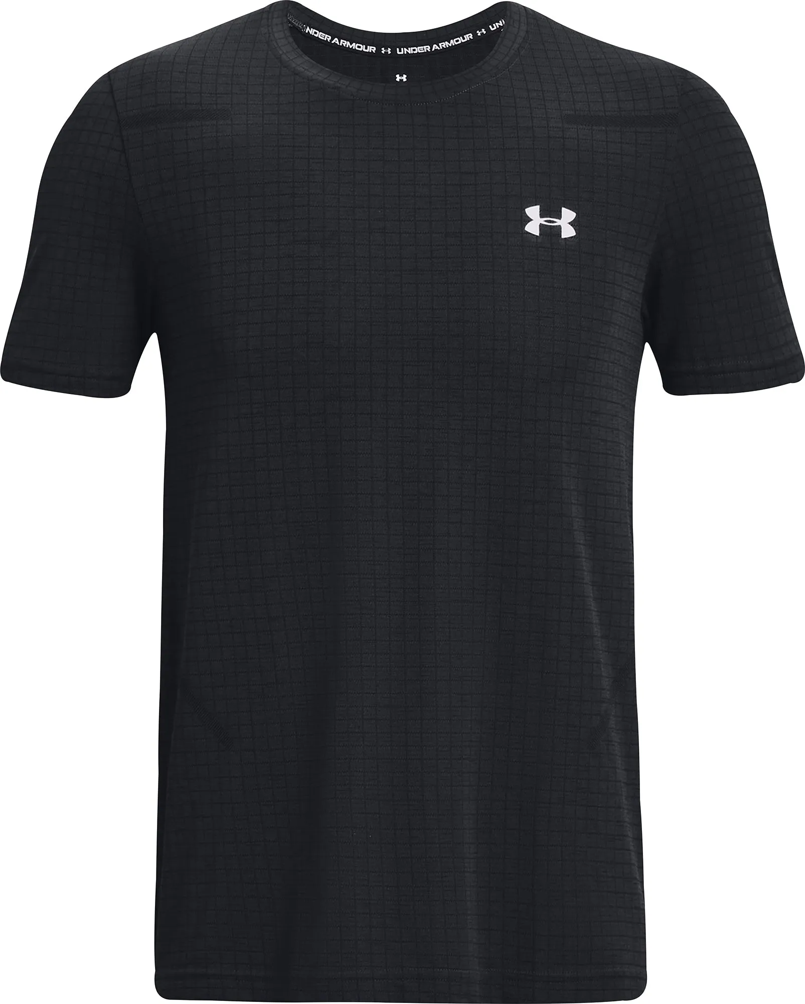 Clothing Under Armour  Men Under Armour Seamless Grid Short Sleeve Mens Training Top - Black