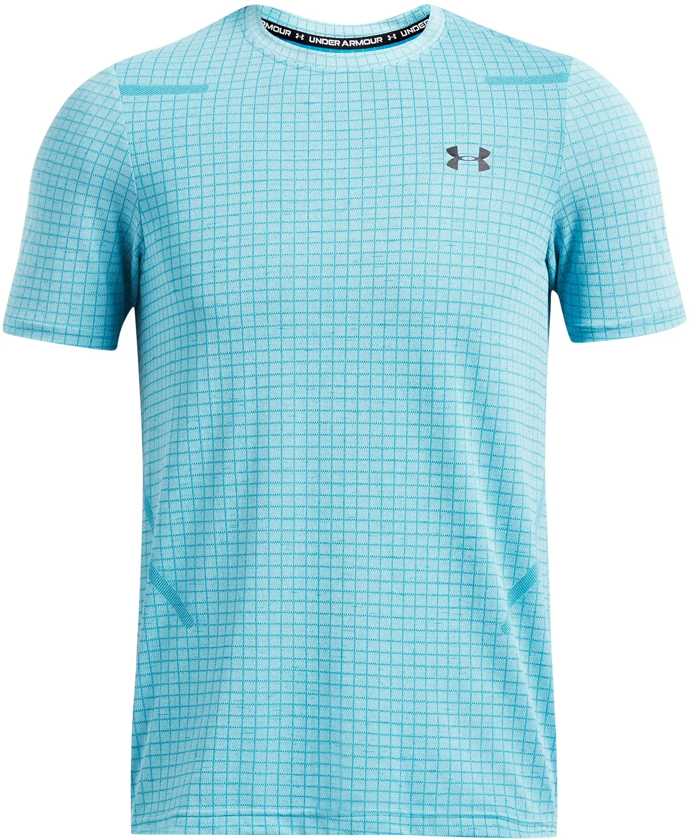 Clothing Under Armour  Men Under Armour Seamless Grid Short Sleeve Mens Training Top - Blue