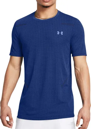 Clothing Under Armour  Men Under Armour Seamless Grid Short Sleeve Mens Training Top - Blue