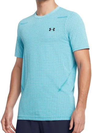 Clothing Under Armour  Men Under Armour Seamless Grid Short Sleeve Mens Training Top - Blue