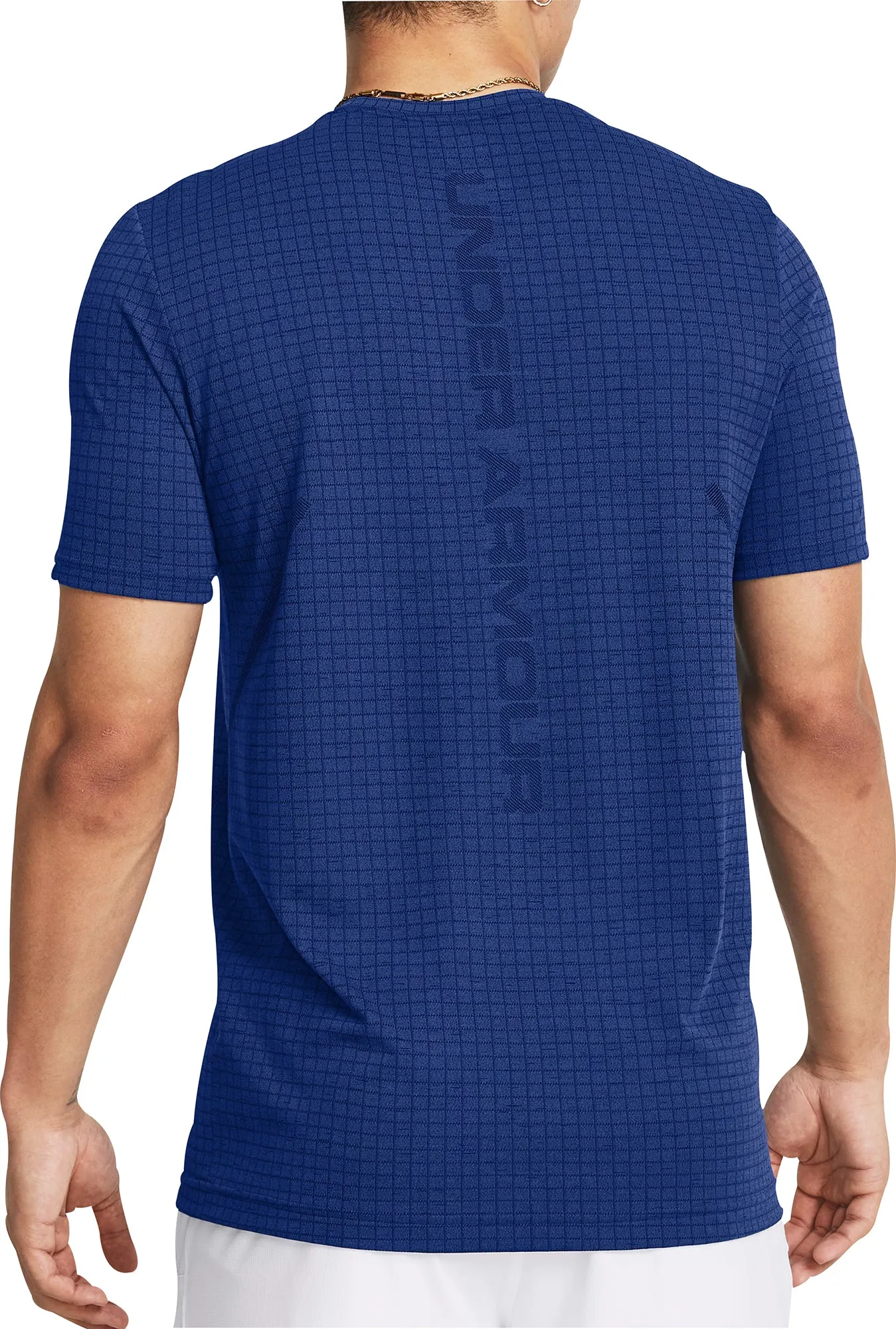 Clothing Under Armour  Men Under Armour Seamless Grid Short Sleeve Mens Training Top - Blue