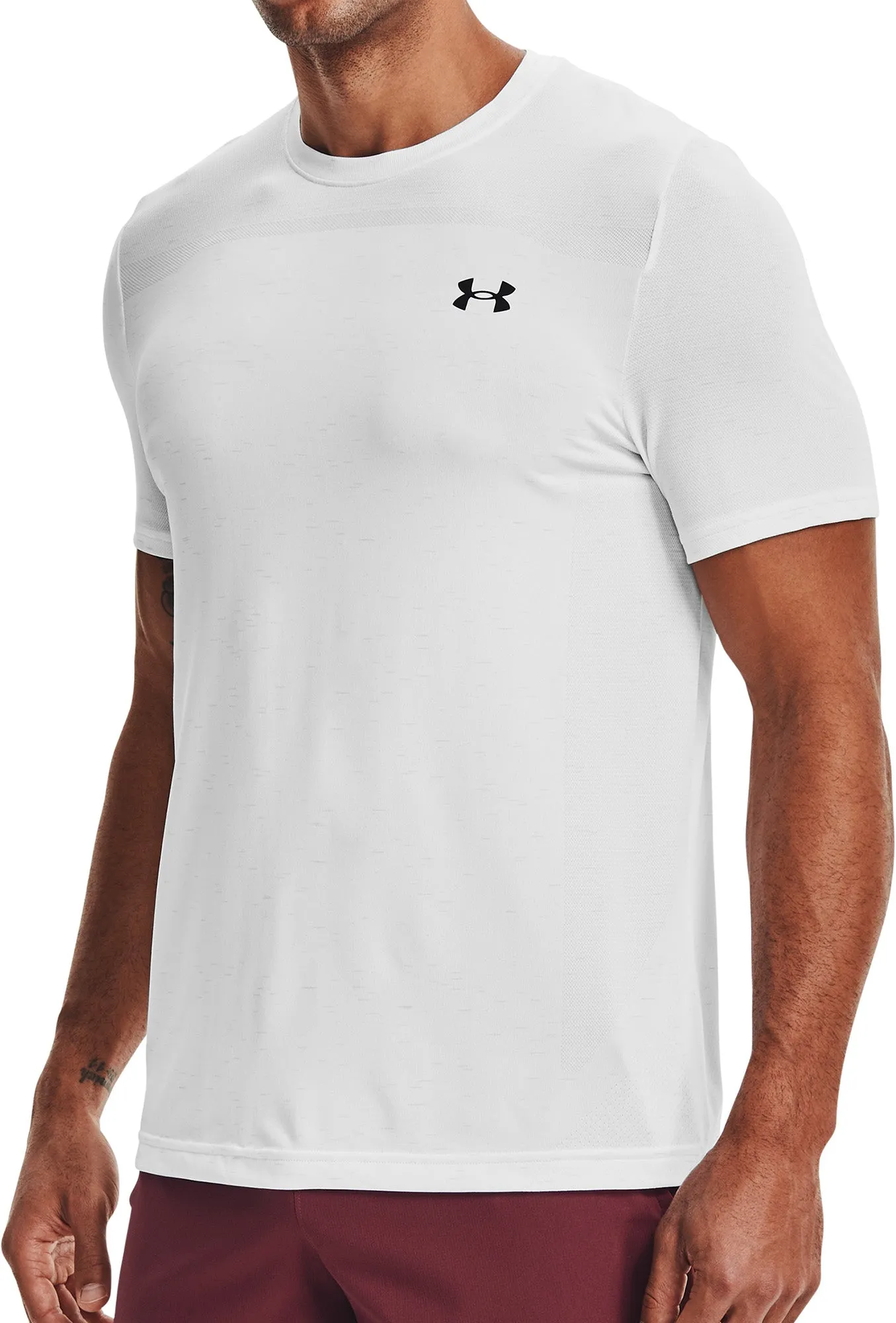 Clothing Under Armour  Men Under Armour Seamless Short Sleeve Mens Training Top - White