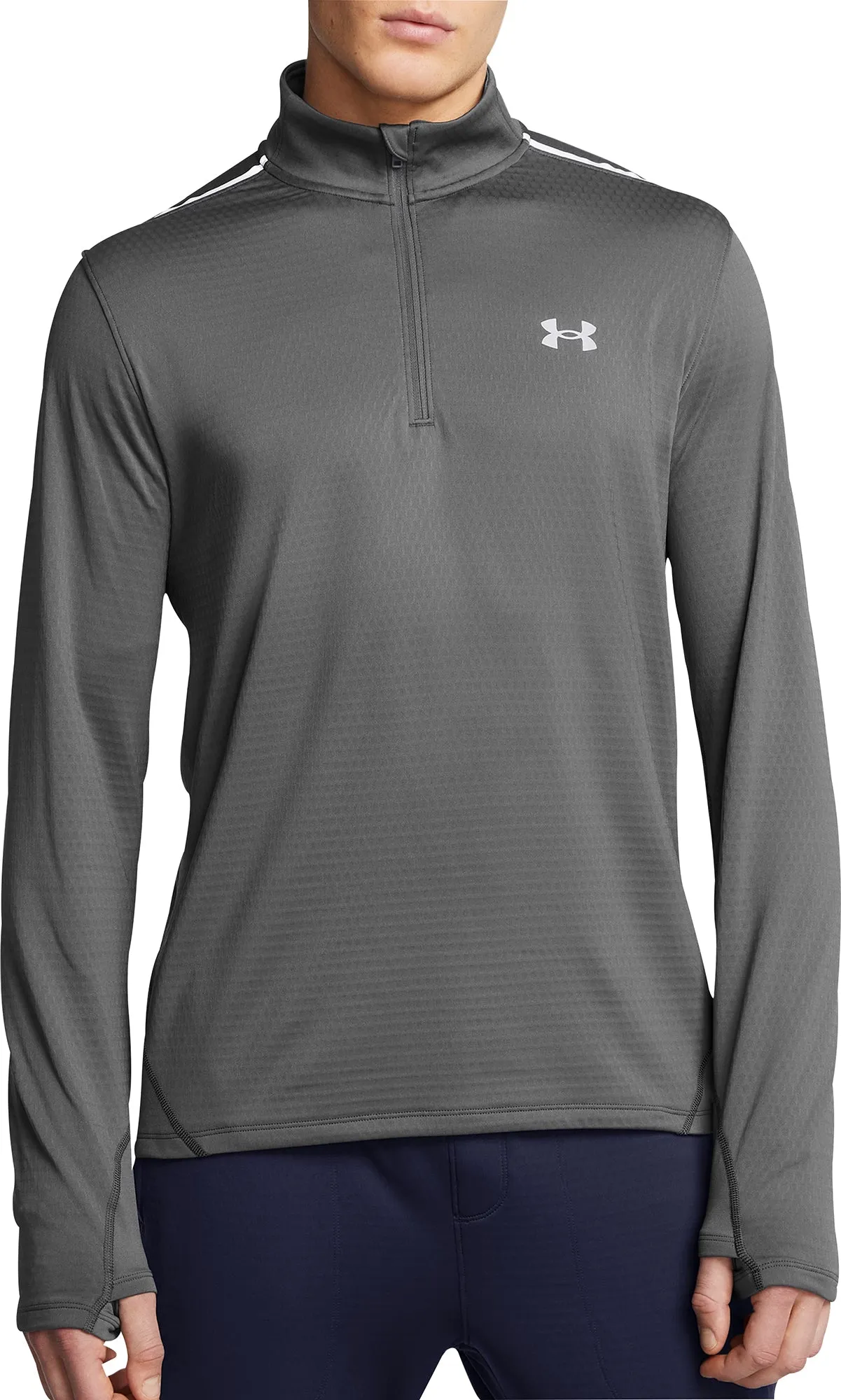 Clothing Under Armour  Men Under Armour Vanish Cold Weather Half Zip Long Sleeve Mens Running Top - Grey