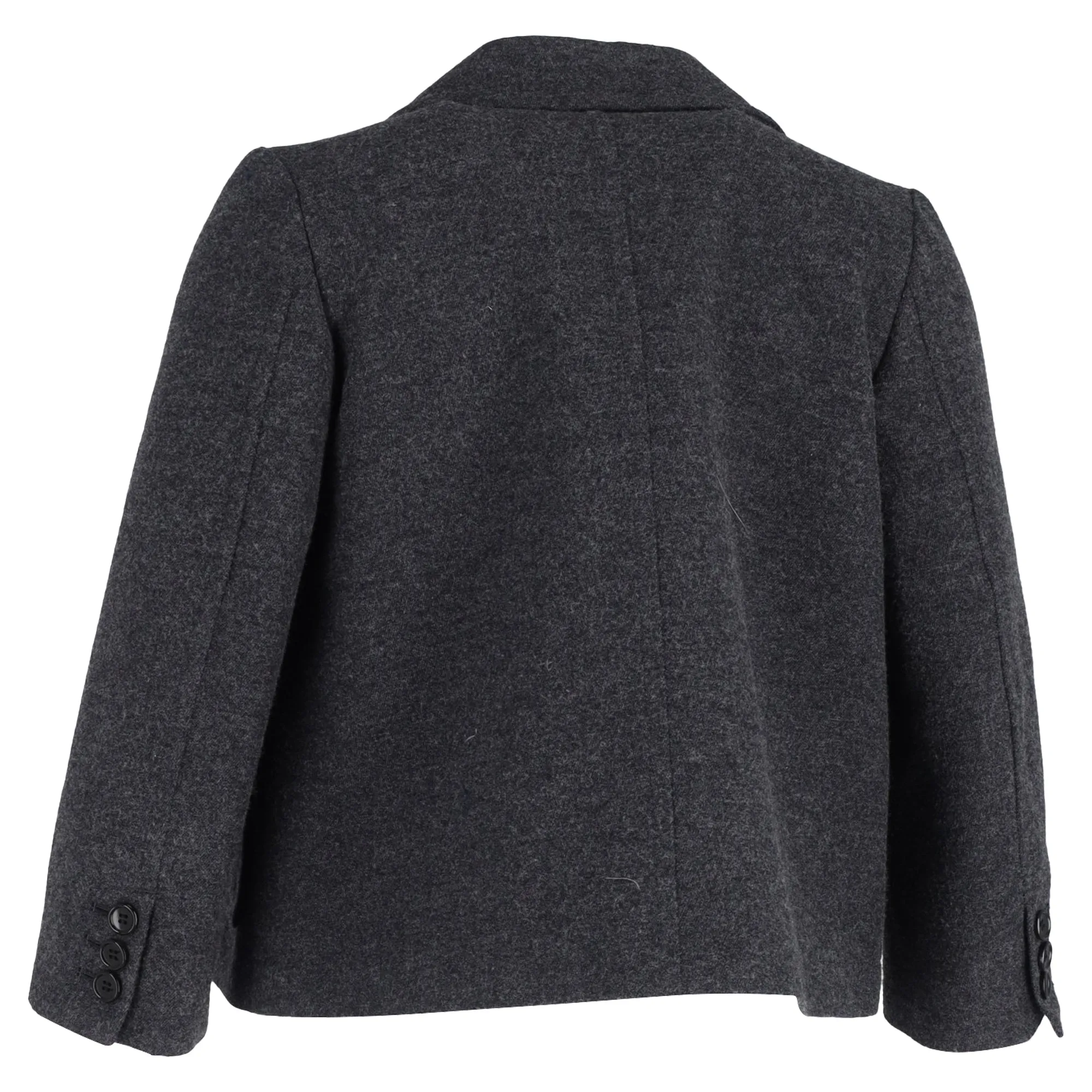 Comme des Garçons Double-Breasted Short Jacket in Grey Wool