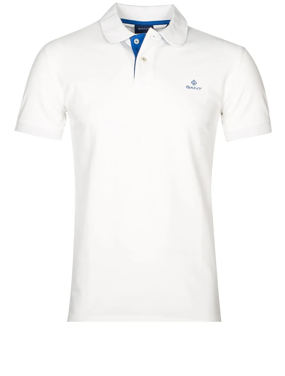 Contrast Collar Piqué Polo Shirt Eggshell