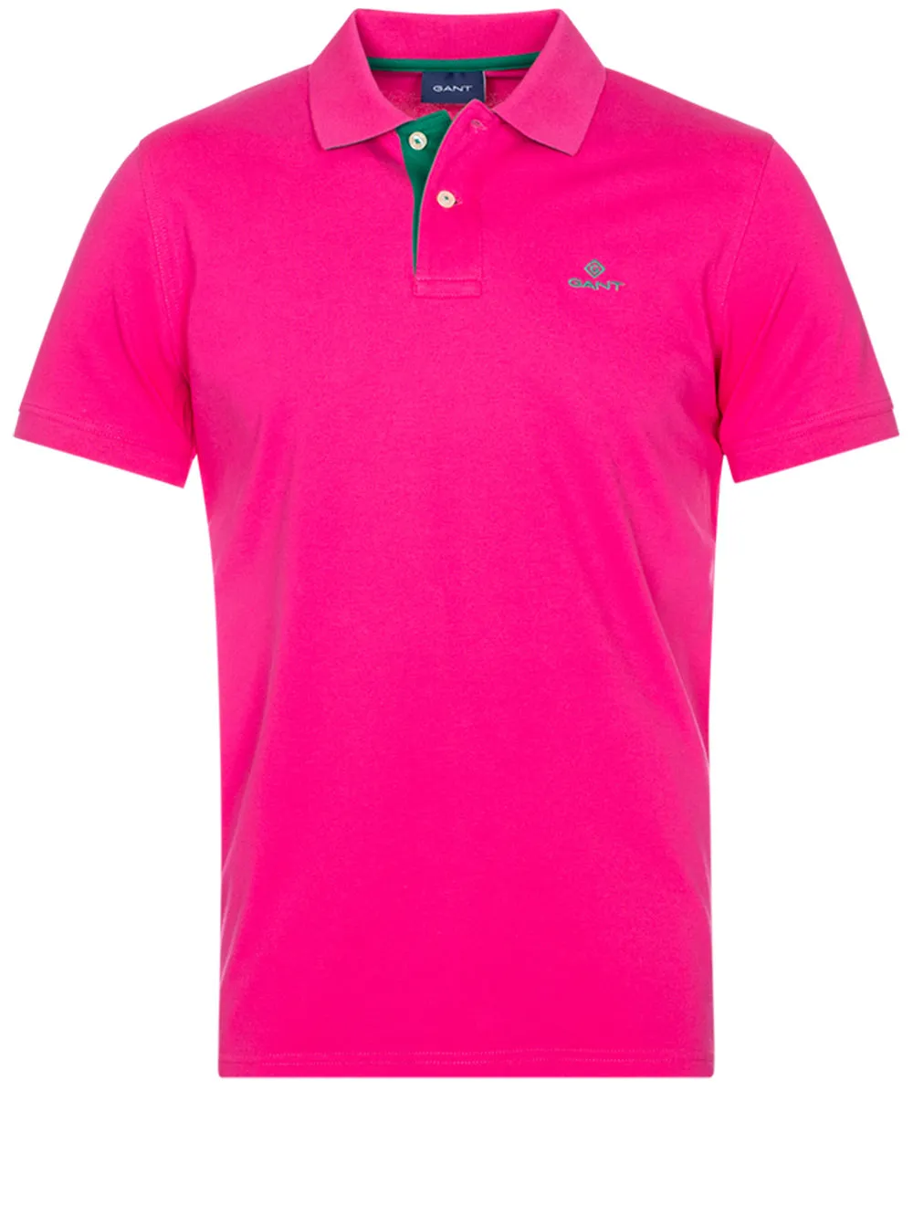 Contrast Collar Piqu�� Polo Shirt Hyper Pink