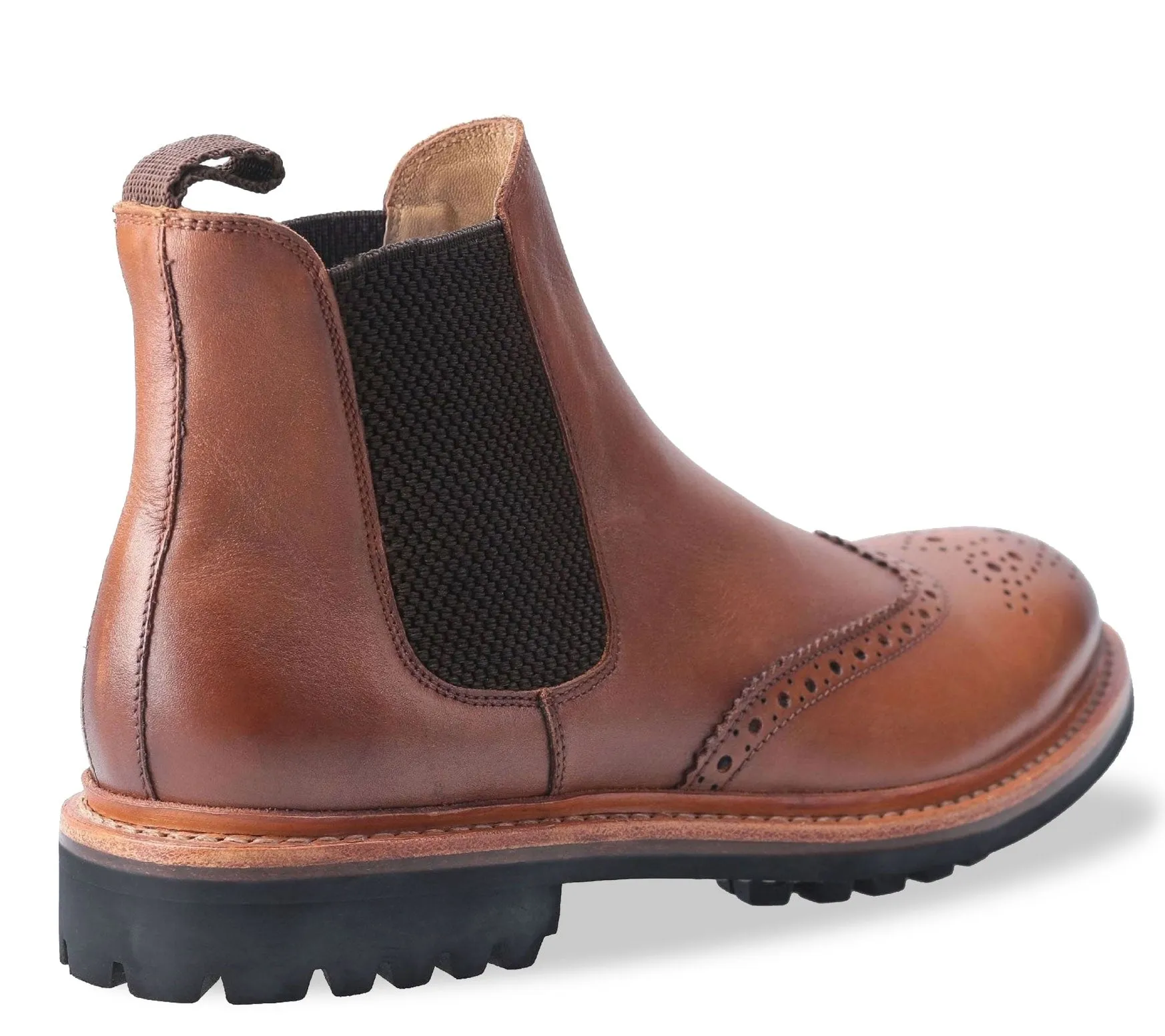 Cotswold Siddington Commando Brogue Chelsea Boots Cotswold Shoes