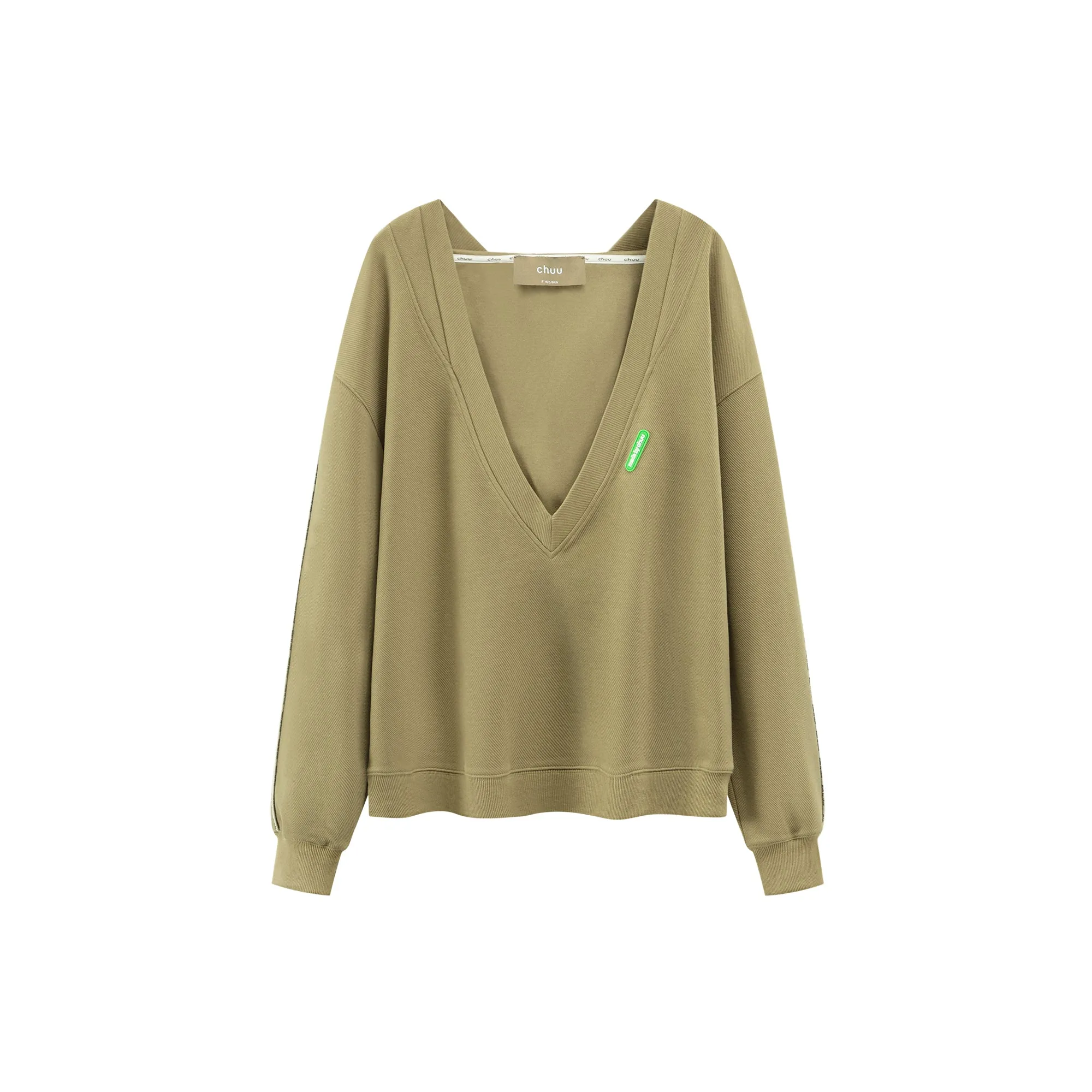 Deep V-Neck Hoodie Sweatshirt