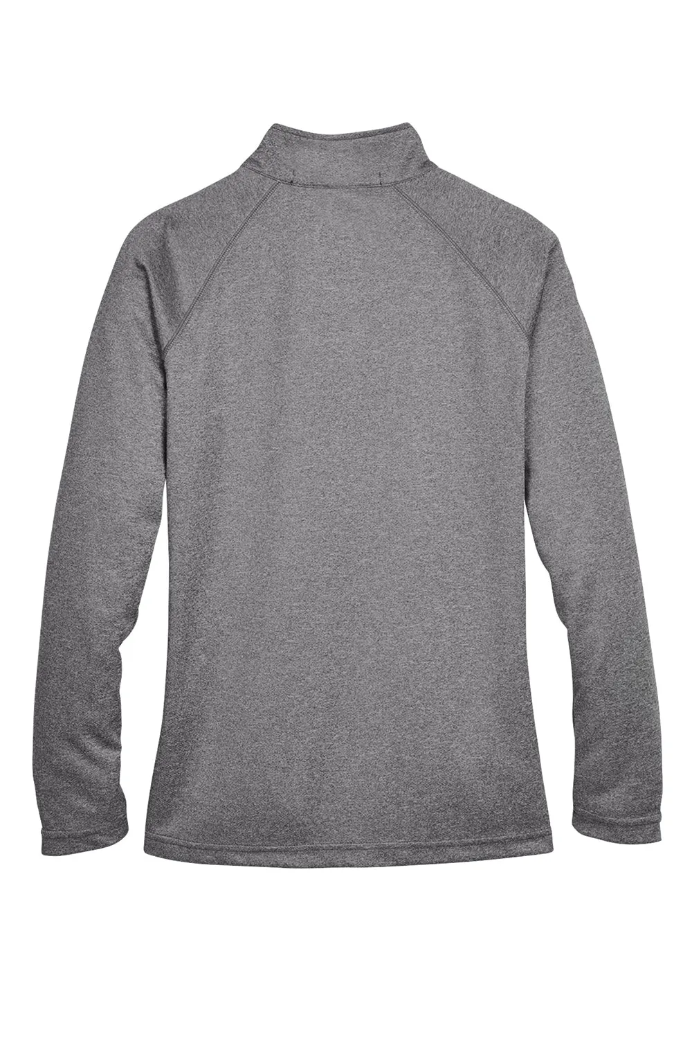 Devon & Jones Womens Compass Stretch Tech Moisture Wicking 1/4 Zip Sweatshirt w/ Pockets - Heather Dark Grey