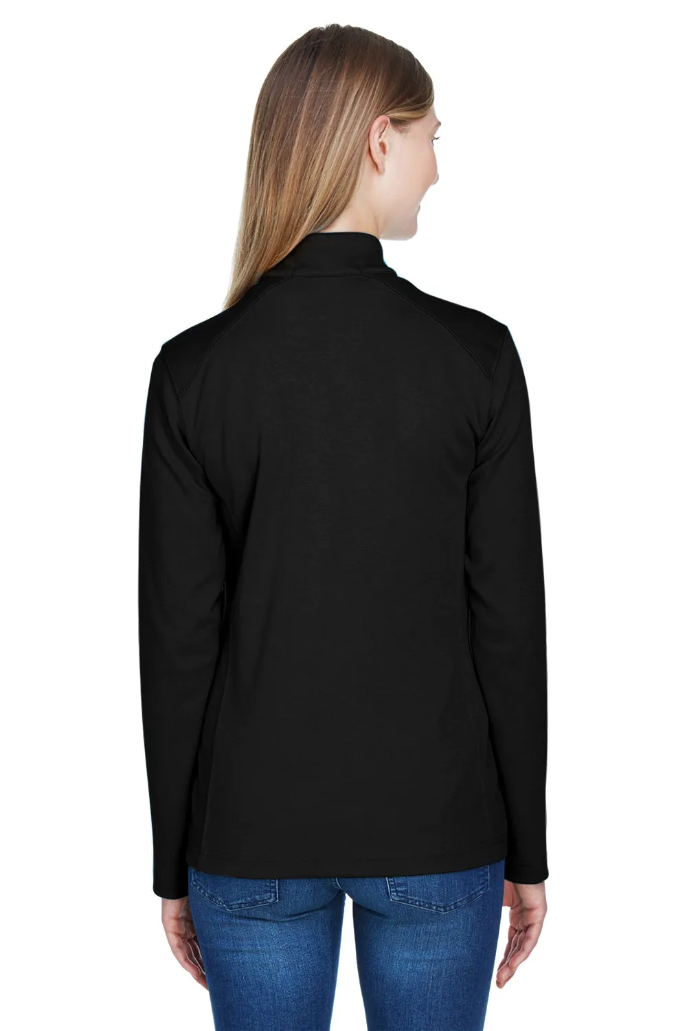 Devon & Jones Womens DryTec20 Performance Moisture Wicking 1/4 Zip Sweatshirt - Black