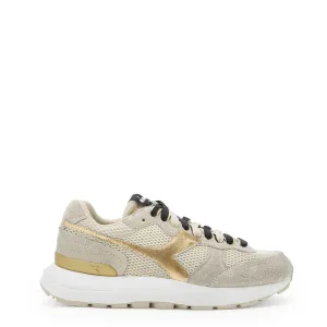 Diadora Women Kmaro 42 Metal Wax Trainers Seedpearl / Oyster Gray Shoes Diadora