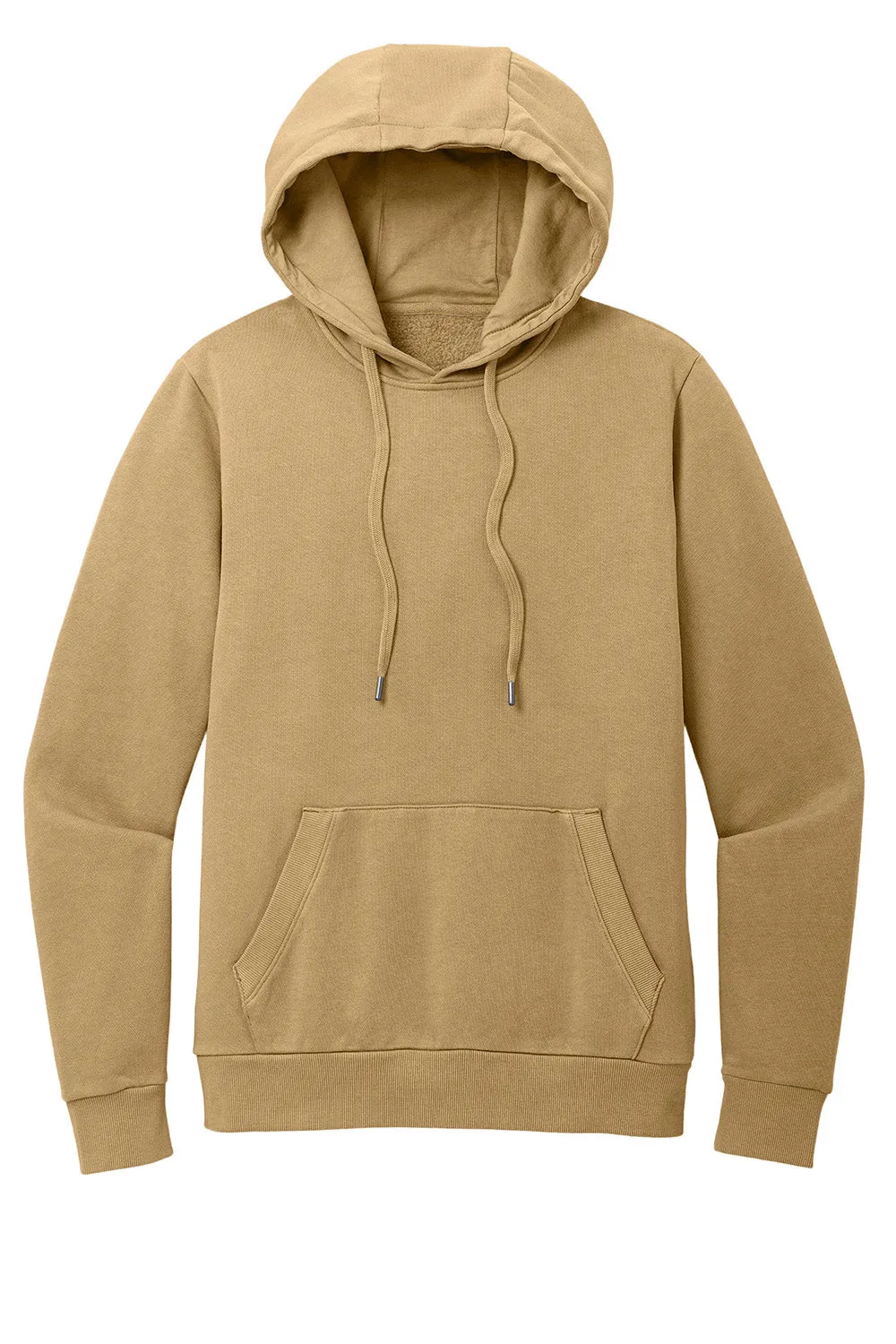 District Mens District Wash Fleece Hooded Sweatshirt Hoodie w/ Pouch Pocket - Golden Spice