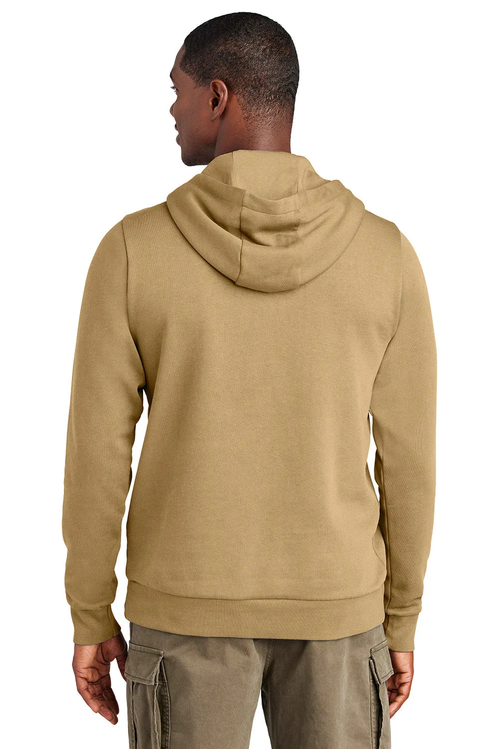 District Mens District Wash Fleece Hooded Sweatshirt Hoodie w/ Pouch Pocket - Golden Spice