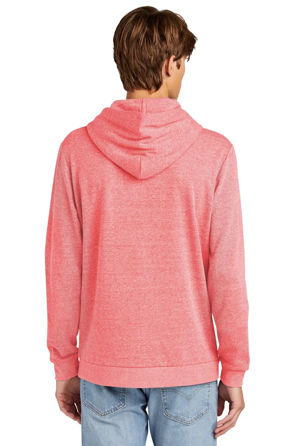 District Mens Perfect Tri Fleece Hooded Sweatshirt Hoodie w/ Pouch Pocket - Red Frost