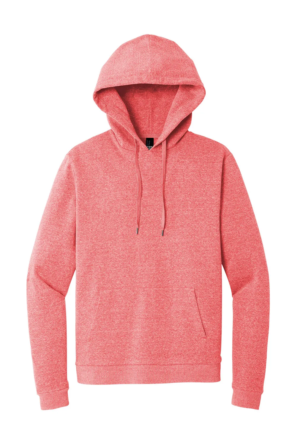 District Mens Perfect Tri Fleece Hooded Sweatshirt Hoodie w/ Pouch Pocket - Red Frost