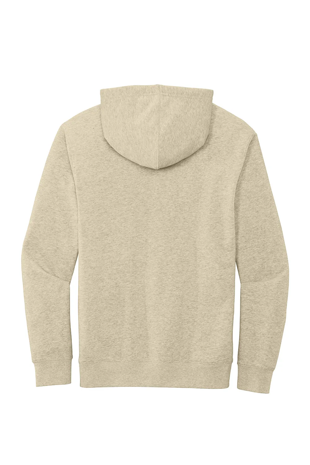 District Mens Very Important Fleece Hooded Sweatshirt Hoodie w/ Pouch Pocket - Heather Oatmeal