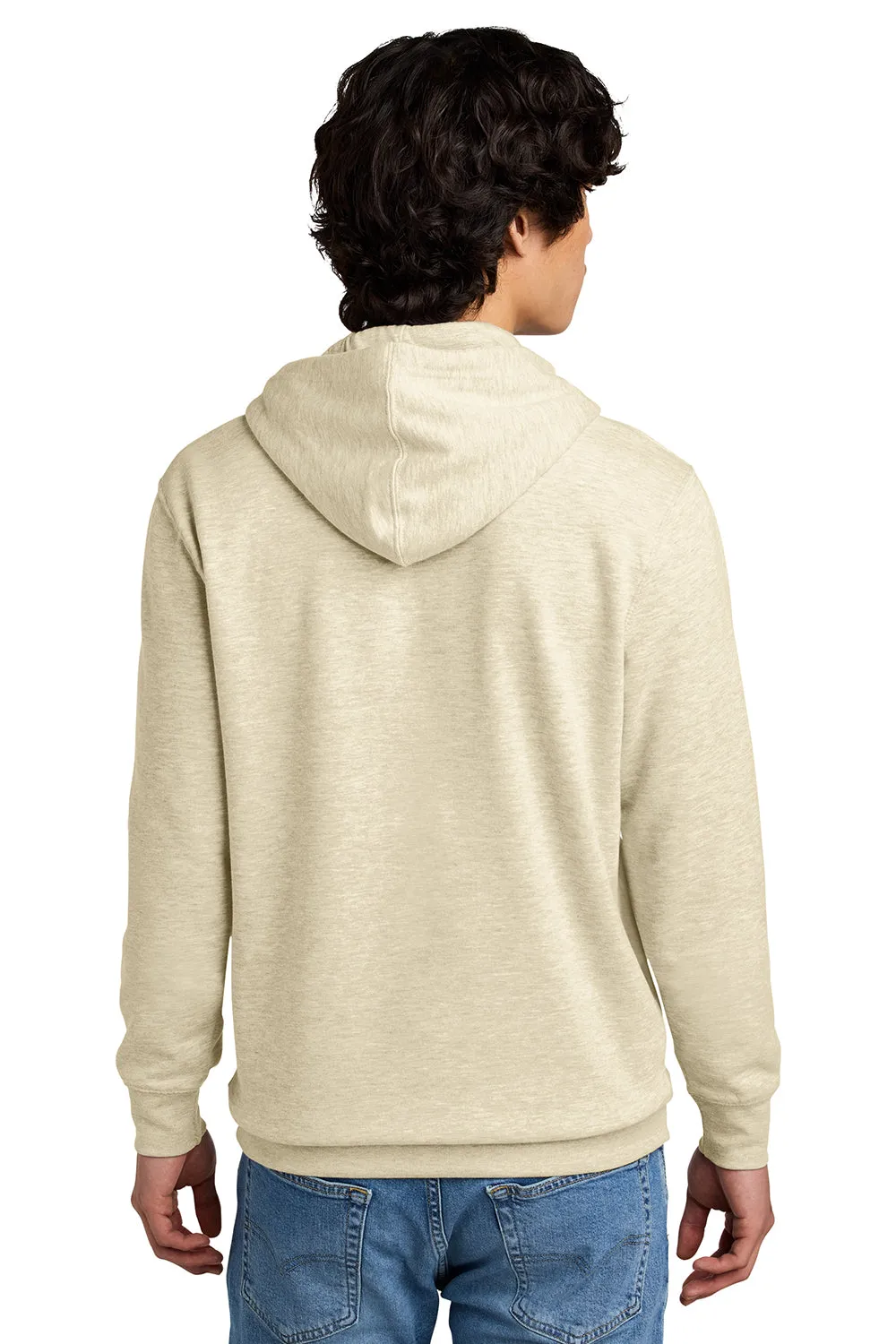 District Mens Very Important Fleece Hooded Sweatshirt Hoodie w/ Pouch Pocket - Heather Oatmeal