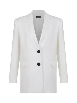Double-Breasted Linen Jacket