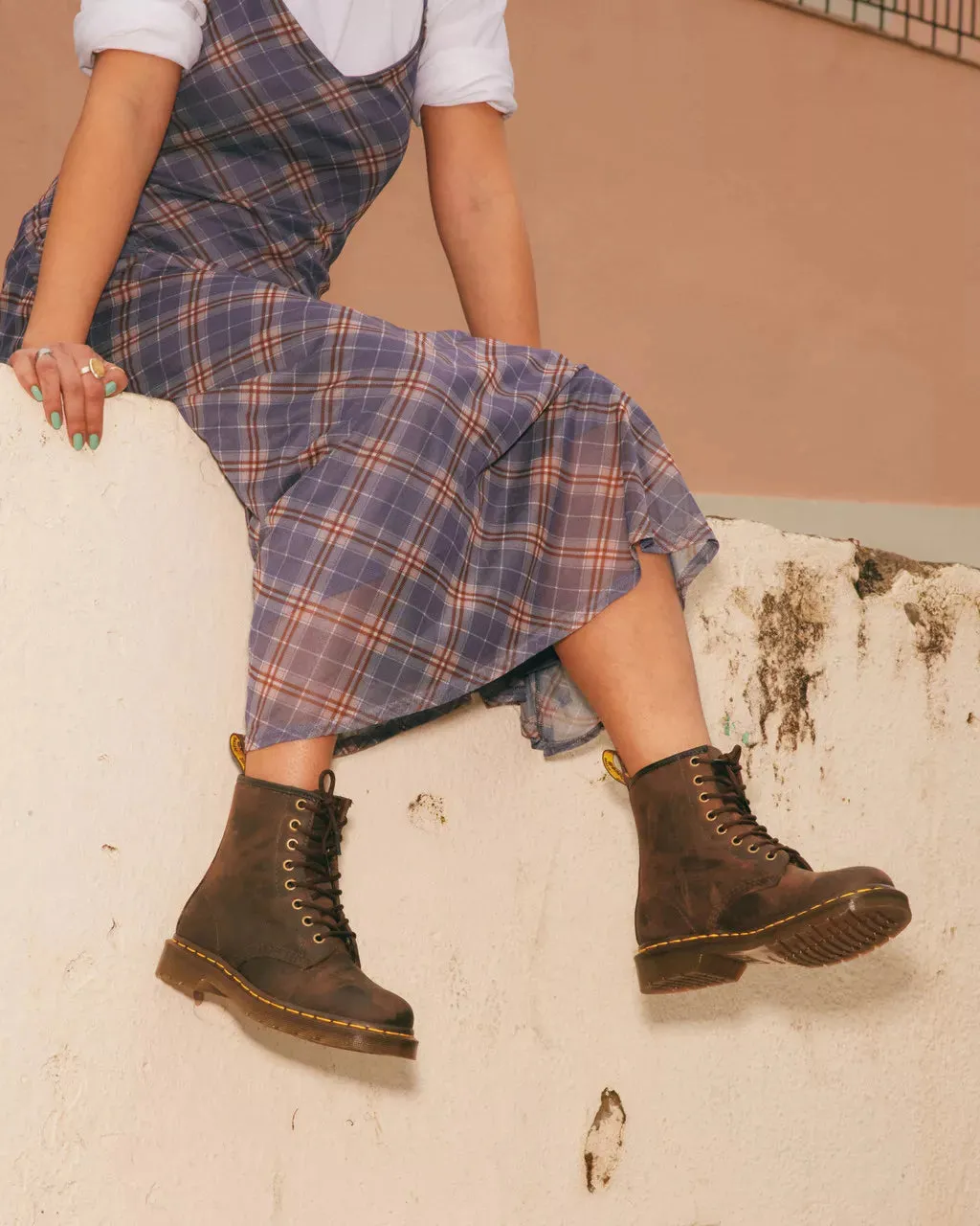 Dr Martens Shoes Mens 1460 Gaucho Crazy Horse Boots in Gaucho