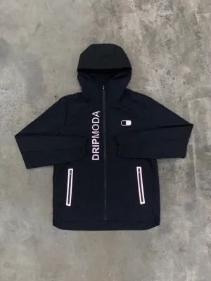 DripModa Arcs Windbreaker - Black
