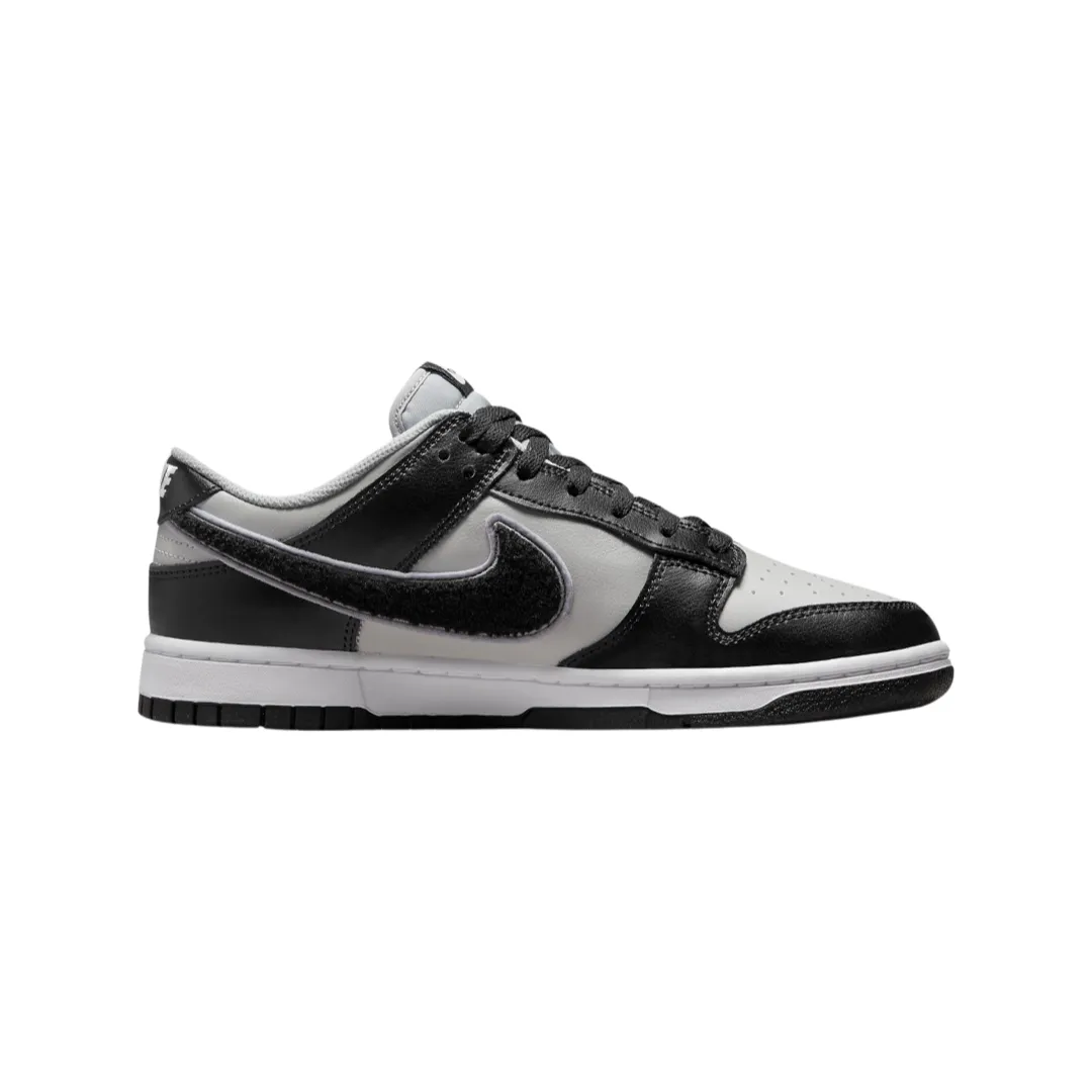 Dunk Low Chenille Swoosh Black Grey White Nike Dunk