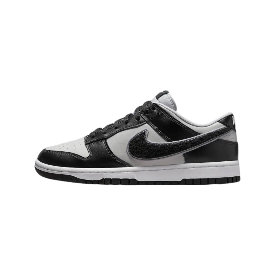Dunk Low Chenille Swoosh Black Grey White Nike Dunk