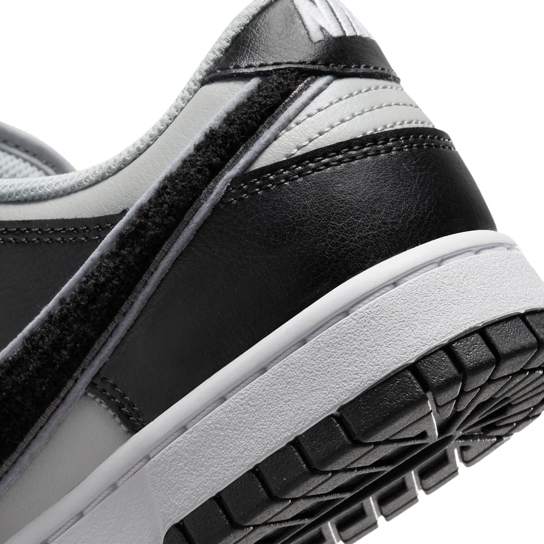 Dunk Low Chenille Swoosh Black Grey White Nike Dunk