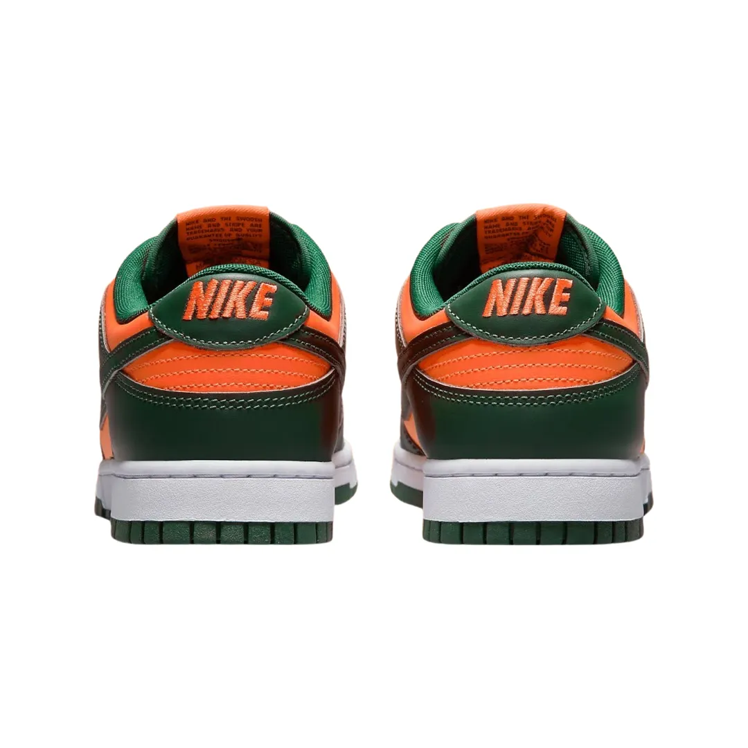 Dunk Low Retro Miami Hurricanes Team Dark Green Team Orange White Nike Dunk