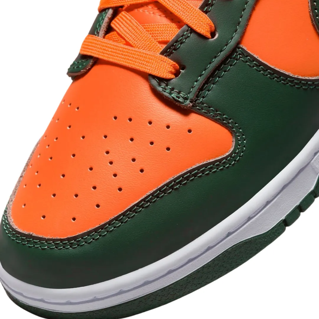 Dunk Low Retro Miami Hurricanes Team Dark Green Team Orange White Nike Dunk