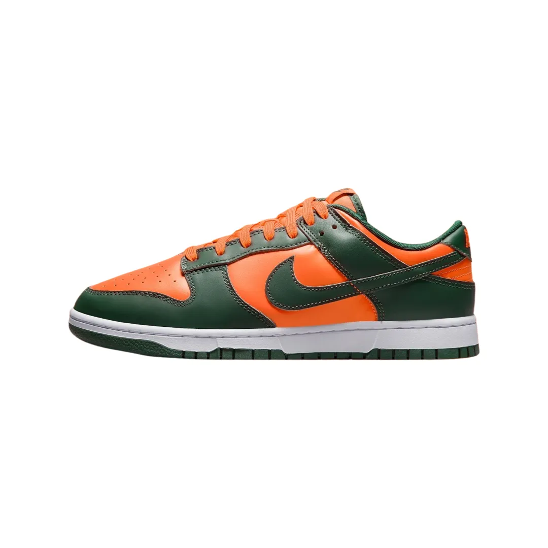 Dunk Low Retro Miami Hurricanes Team Dark Green Team Orange White Nike Dunk