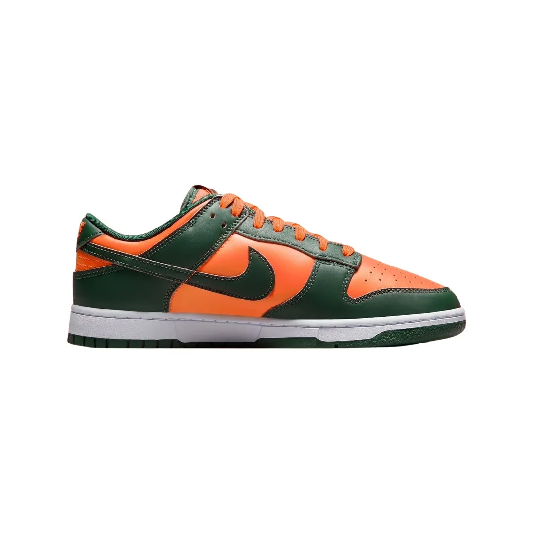 Dunk Low Retro Miami Hurricanes Team Dark Green Team Orange White Nike Dunk